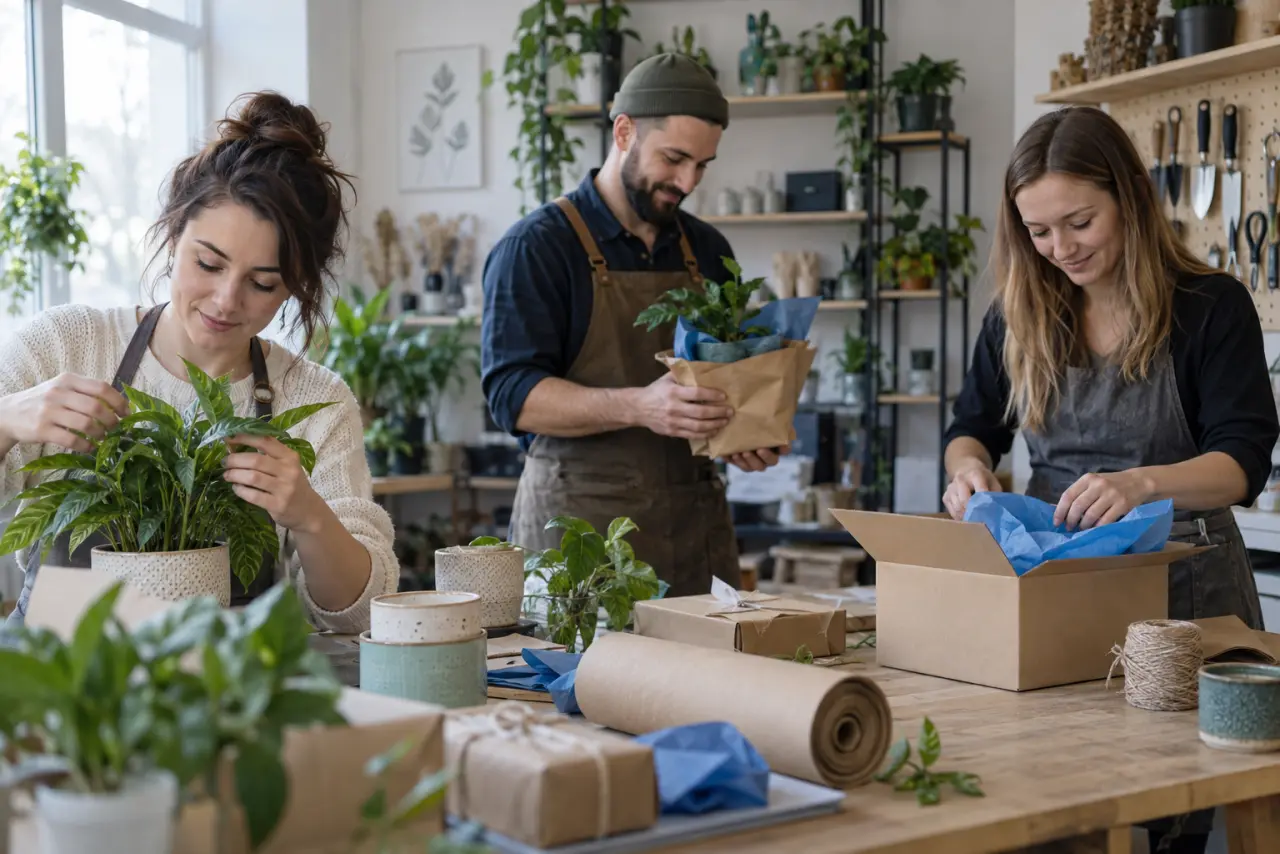 Команда Starlane Store пакує замовлення у майстерні